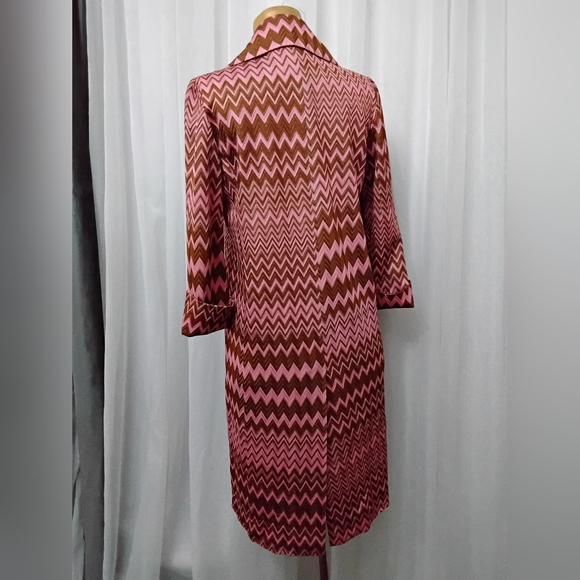Vintage Missoni 1970s Zigzag Double-Breasted Coat - Made in Italy - IT 40 - Picture 6 of 16